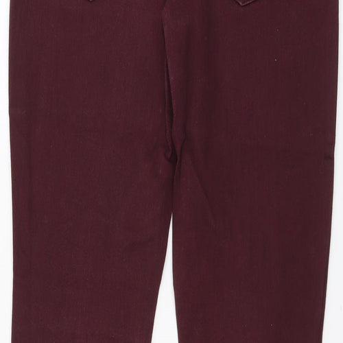 FOREVER 21 Womens Red Cotton Skinny Jeans Size 14 L29 in Regular Button