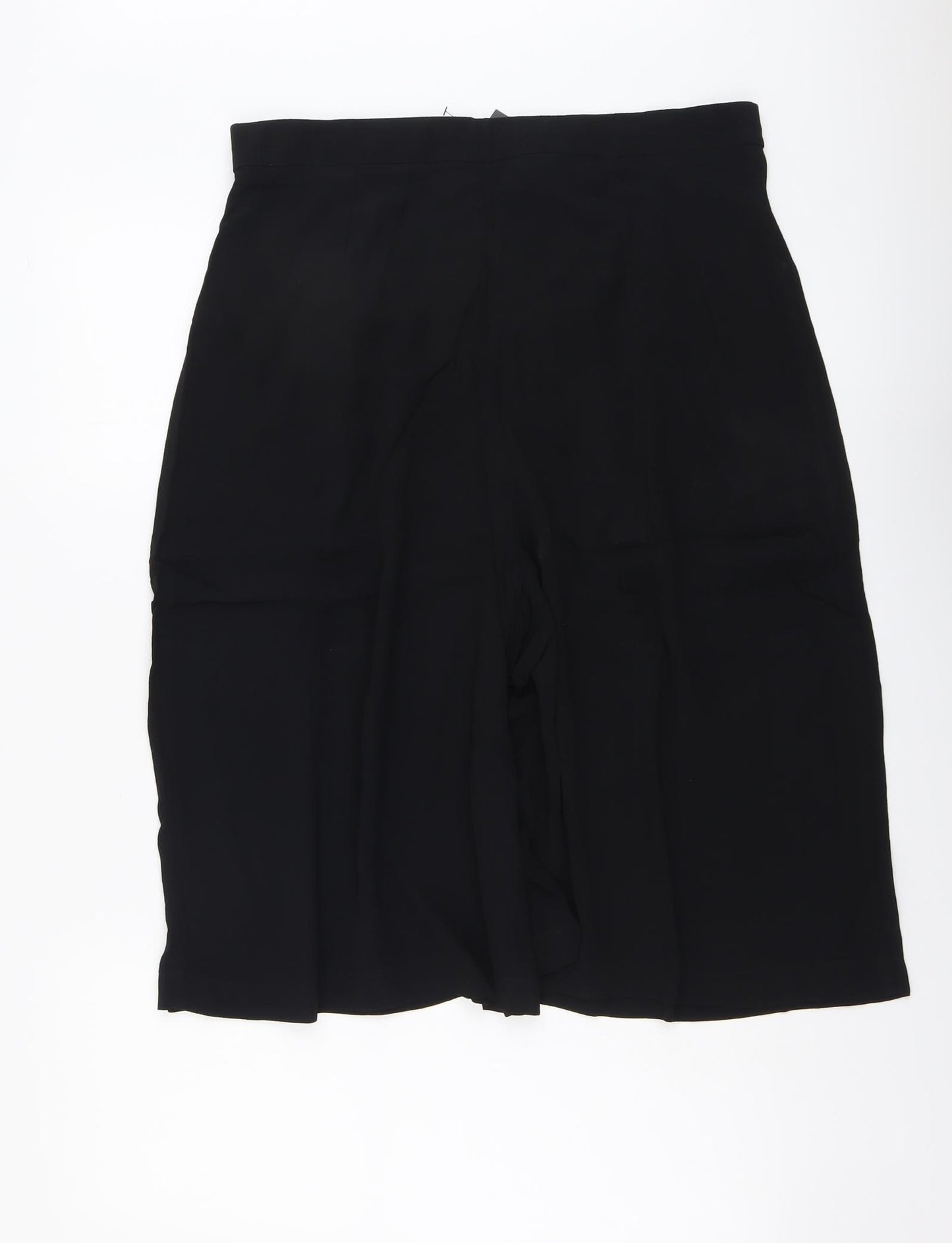 Atmosphere Womens Black Viscose Bermuda Shorts Size 14 L13 in Regular Button