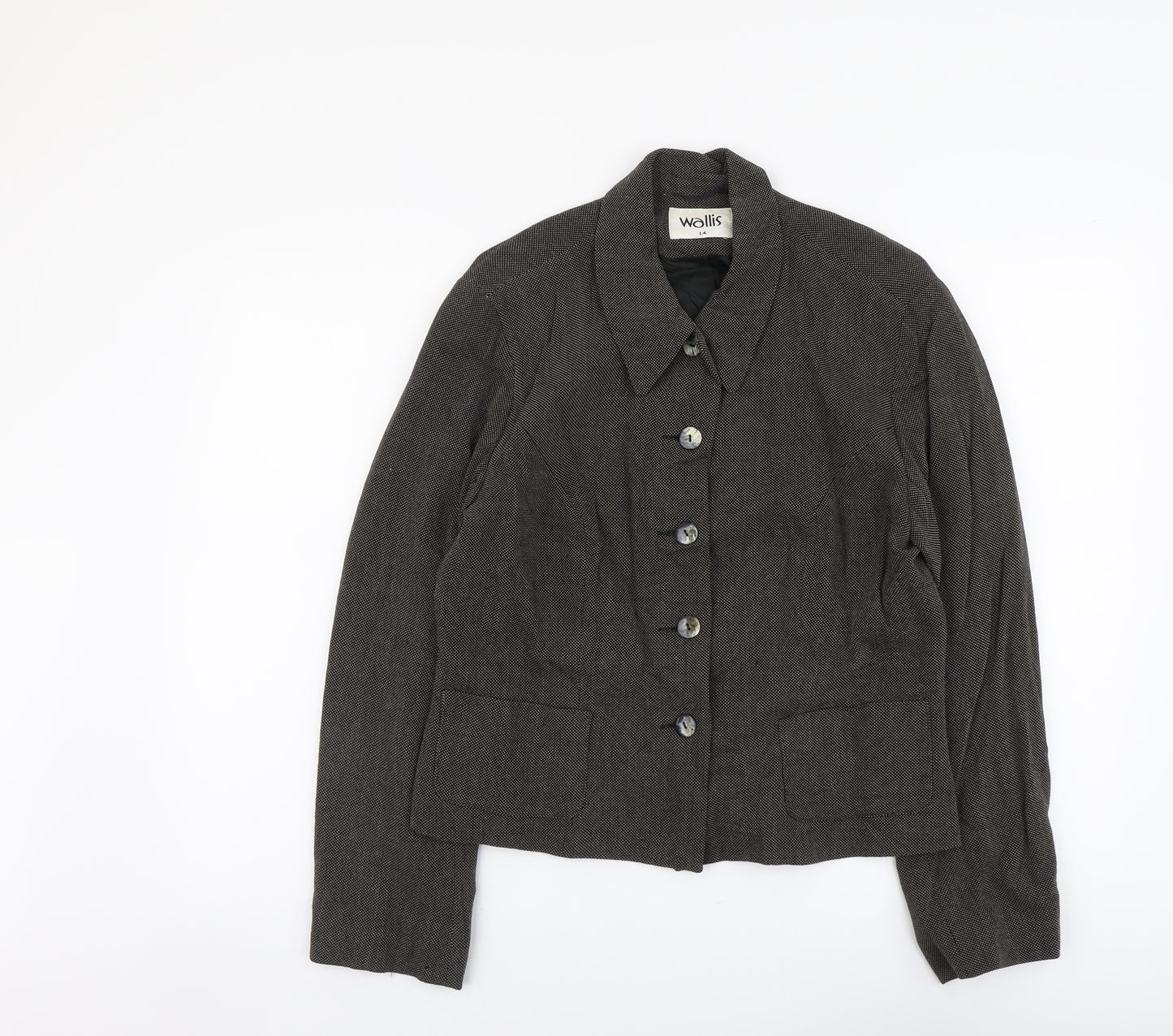 Walis Womens Brown Jacket Size 14 Button
