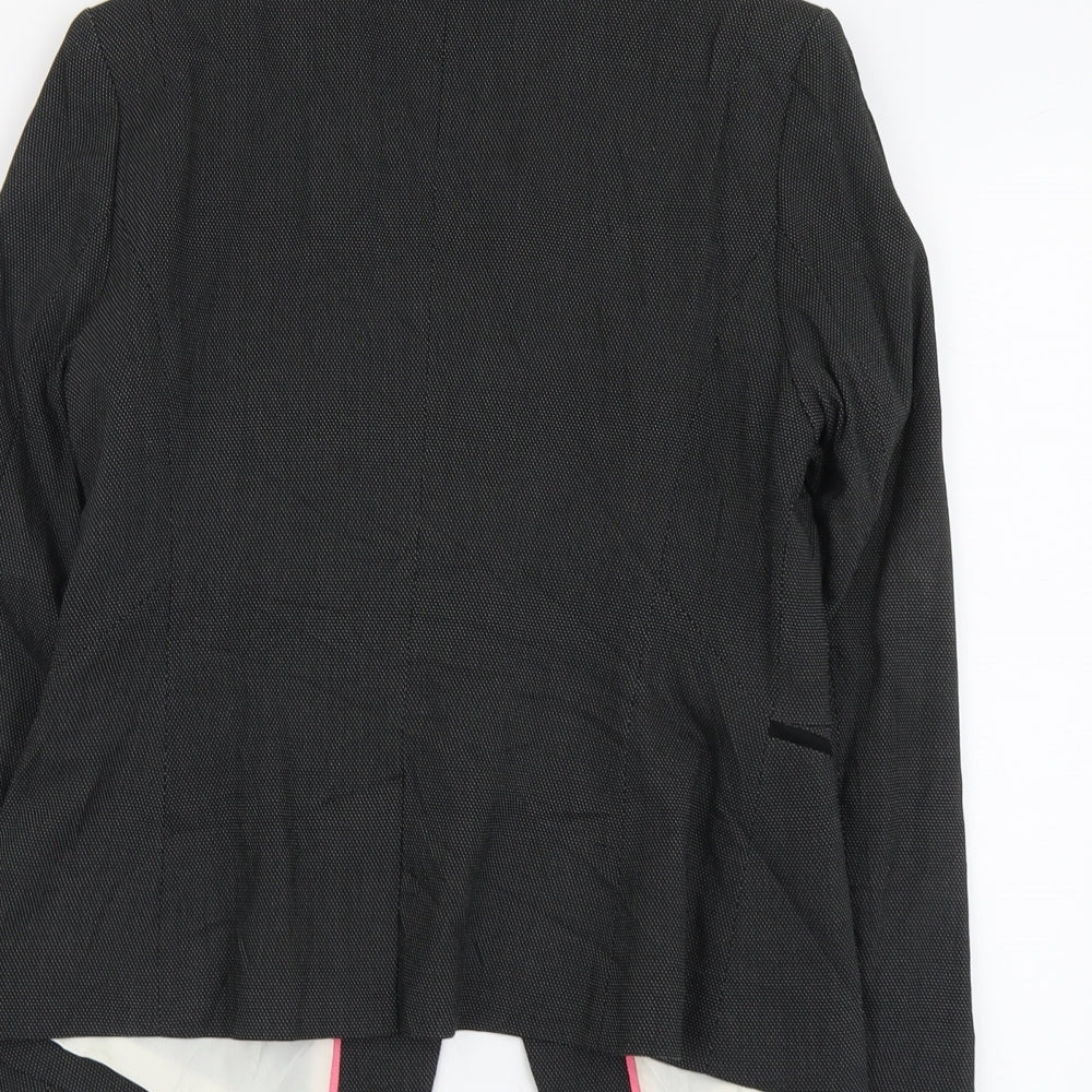 NEXT Womens Black Polyester Jacket Blazer Size 12