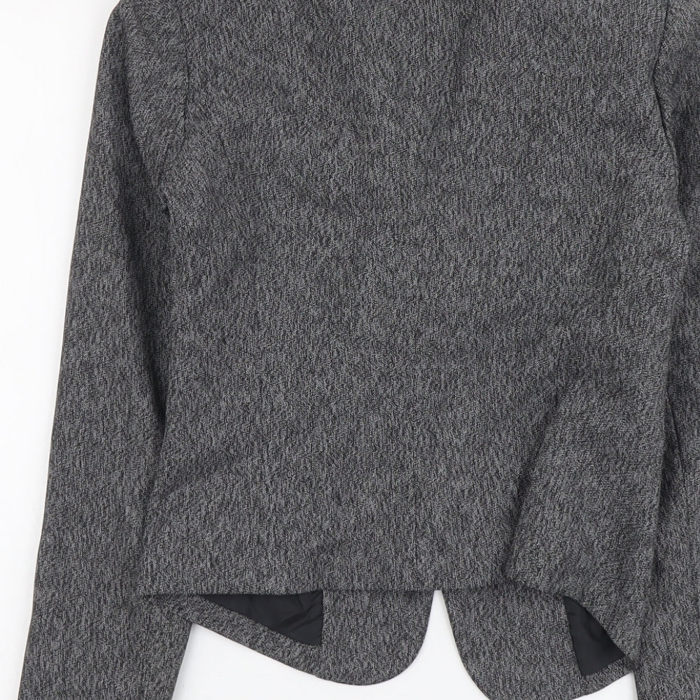 George Womens Grey Polyester Jacket Blazer Size 8