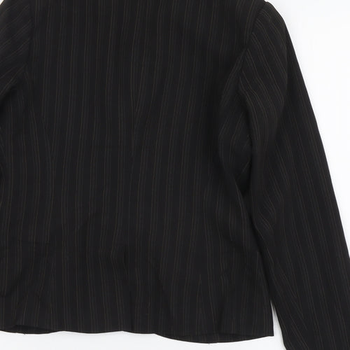 New Look Womens Brown Striped Polyester Jacket Blazer Size 10