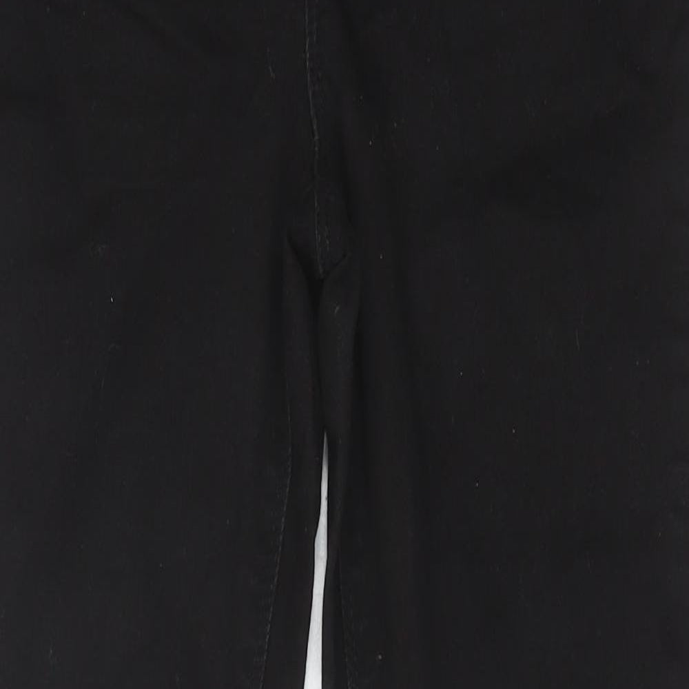 Primark Womens Black Cotton Skinny Jeans Size 14 Slim Zip