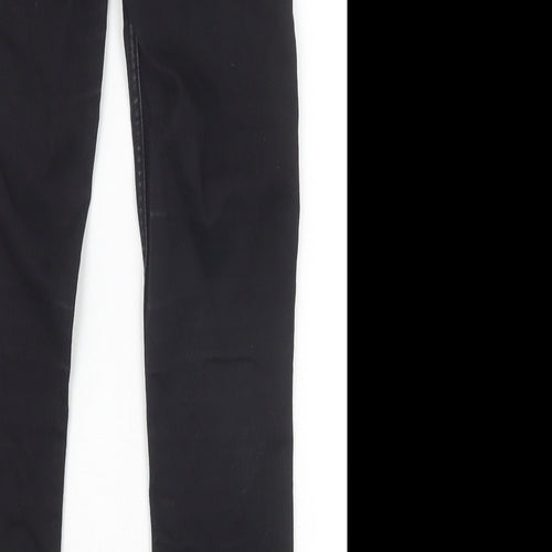 River Island Girls Black Cotton Skinny Jeans Size 9 Years Slim Zip