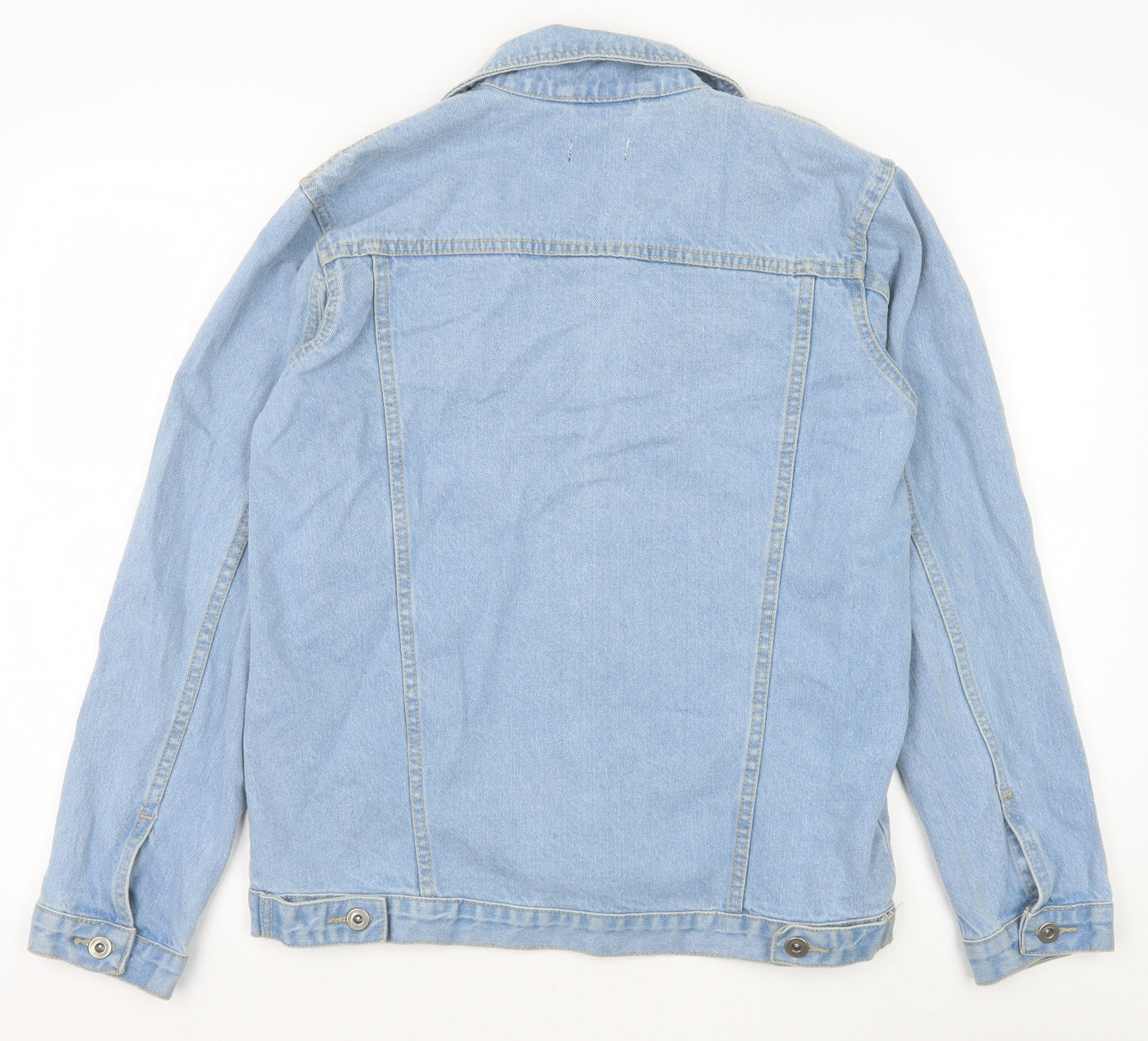 Boohoo Womens Blue Jacket Size 12 Button