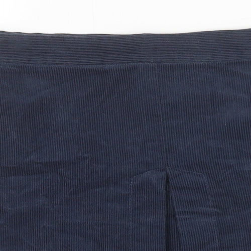 Heritage Womens Blue Cotton A-Line Skirt Size 10 Zip