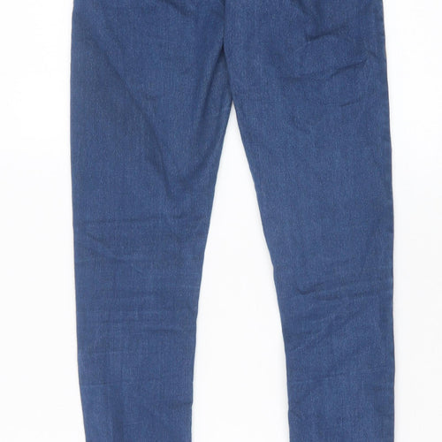 Topshop Womens Blue Cotton Skinny Jeans Size 24 in Slim Zip