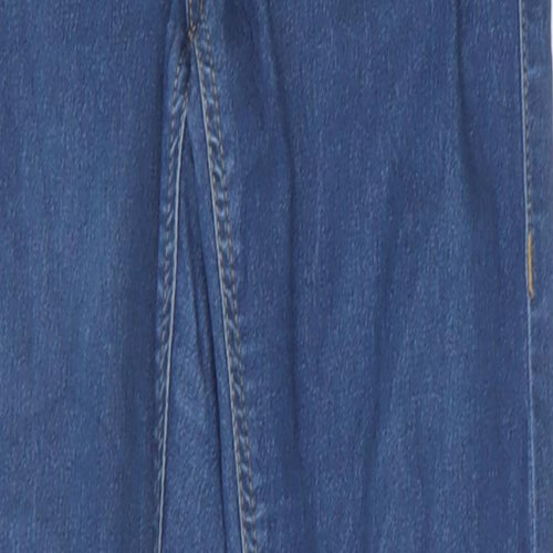 Topshop Womens Blue Cotton Skinny Jeans Size 24 in Slim Zip