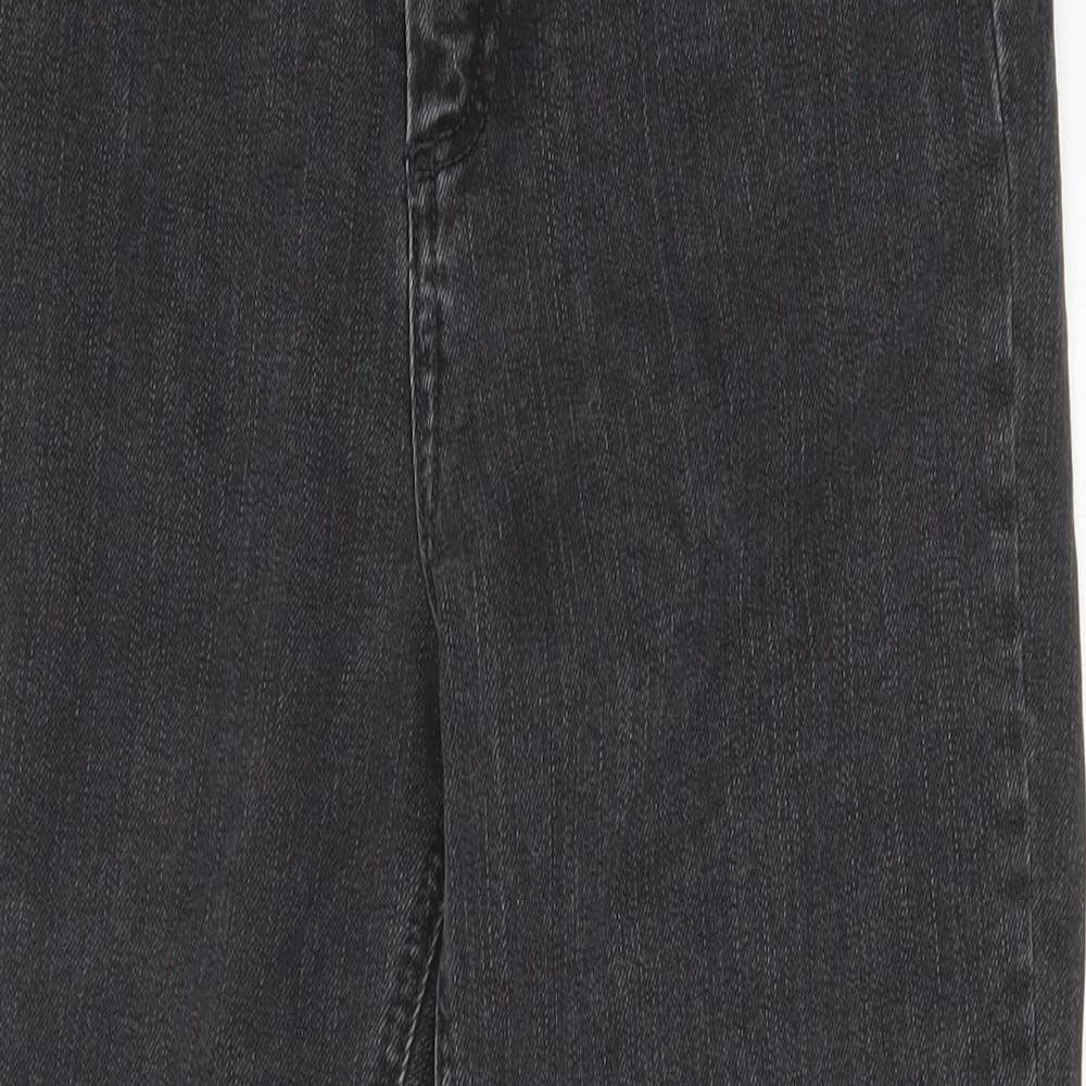 ASOS Womens Black Cotton Straight Jeans Size 28 in Regular Zip