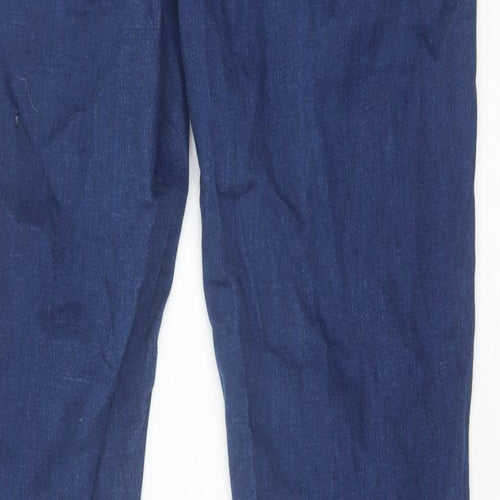 Topshop Womens Blue Cotton Skinny Jeans Size 26 in Slim Zip