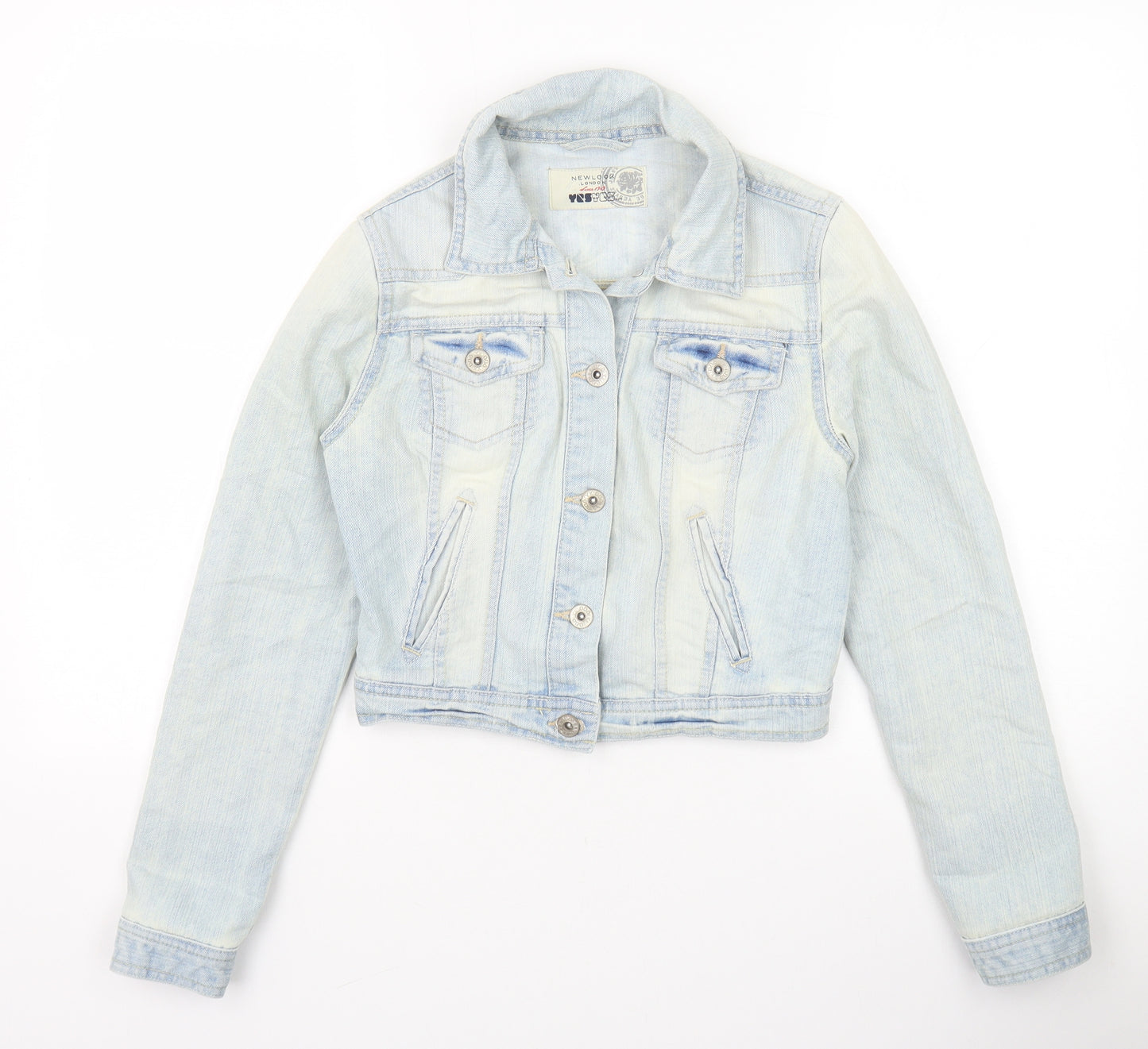 New Look Womens Blue Jacket Size 10 Button