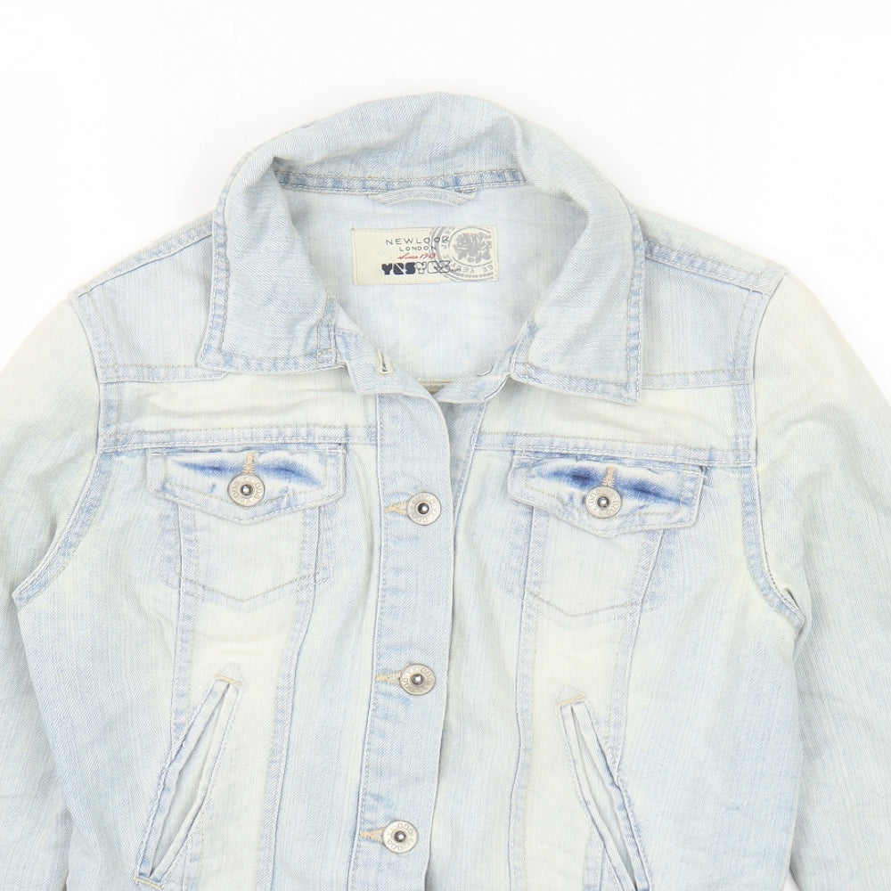 New Look Womens Blue Jacket Size 10 Button