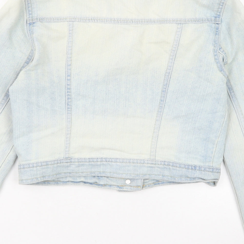 New Look Womens Blue Jacket Size 10 Button