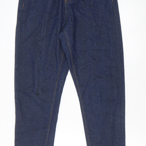 Boohoo Womens Blue Cotton Skinny Jeans Size 10 Regular Zip