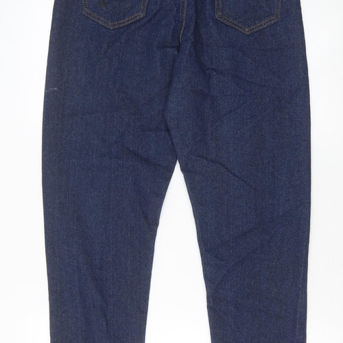 Boohoo Womens Blue Cotton Skinny Jeans Size 10 Regular Zip