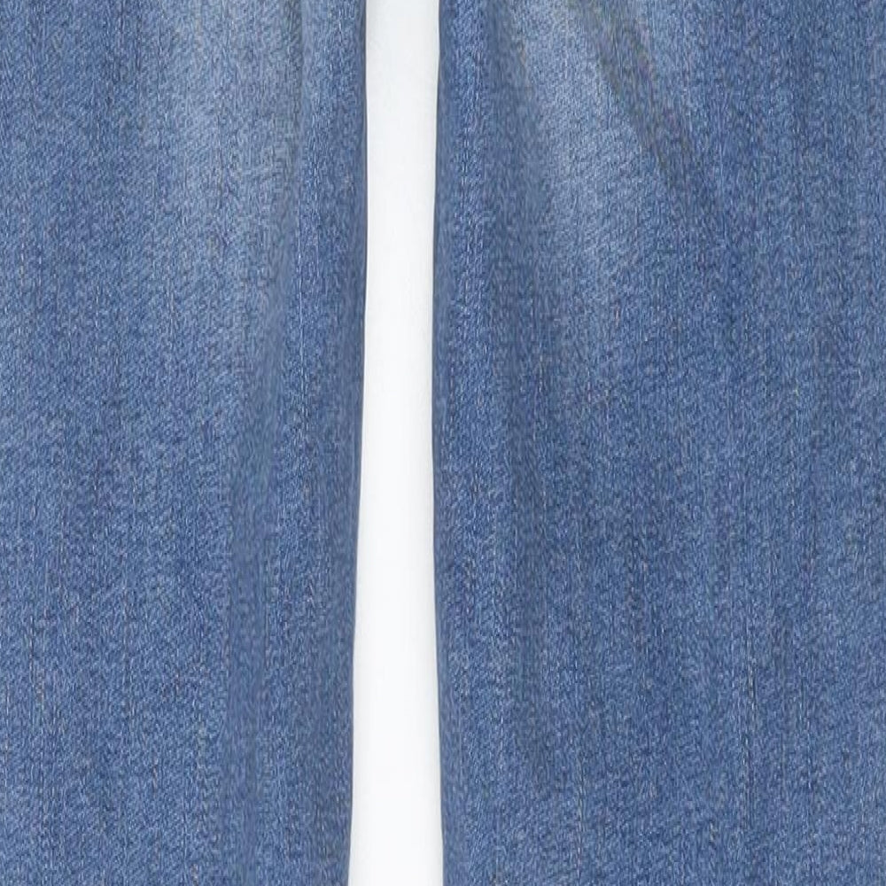 NEXT Girls Blue Cotton Skinny Jeans Size 11 Years Slim Zip