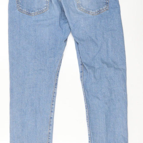 Levi's Mens Blue Cotton Straight Jeans Size 32 in Regular Zip