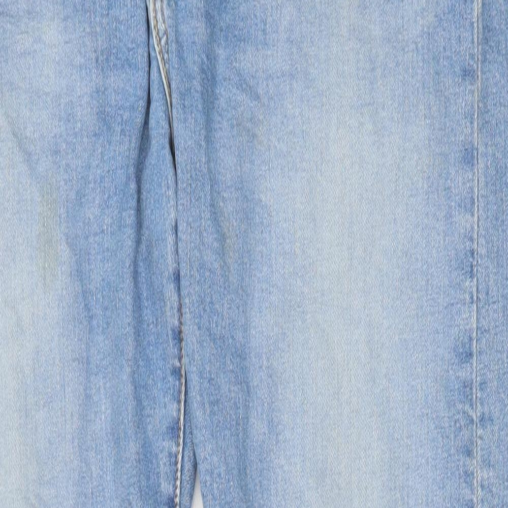 Levi's Mens Blue Cotton Straight Jeans Size 32 in Regular Zip