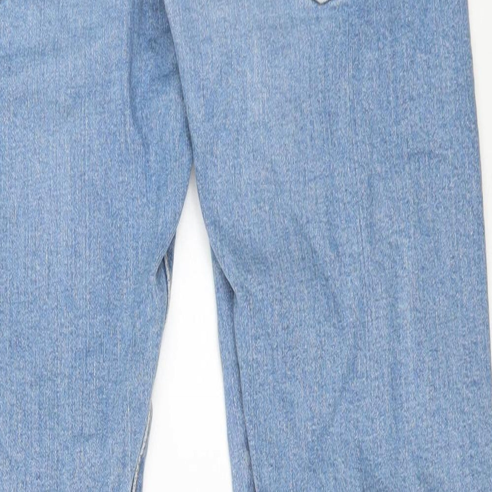 Levi's Mens Blue Cotton Straight Jeans Size 32 in Regular Zip