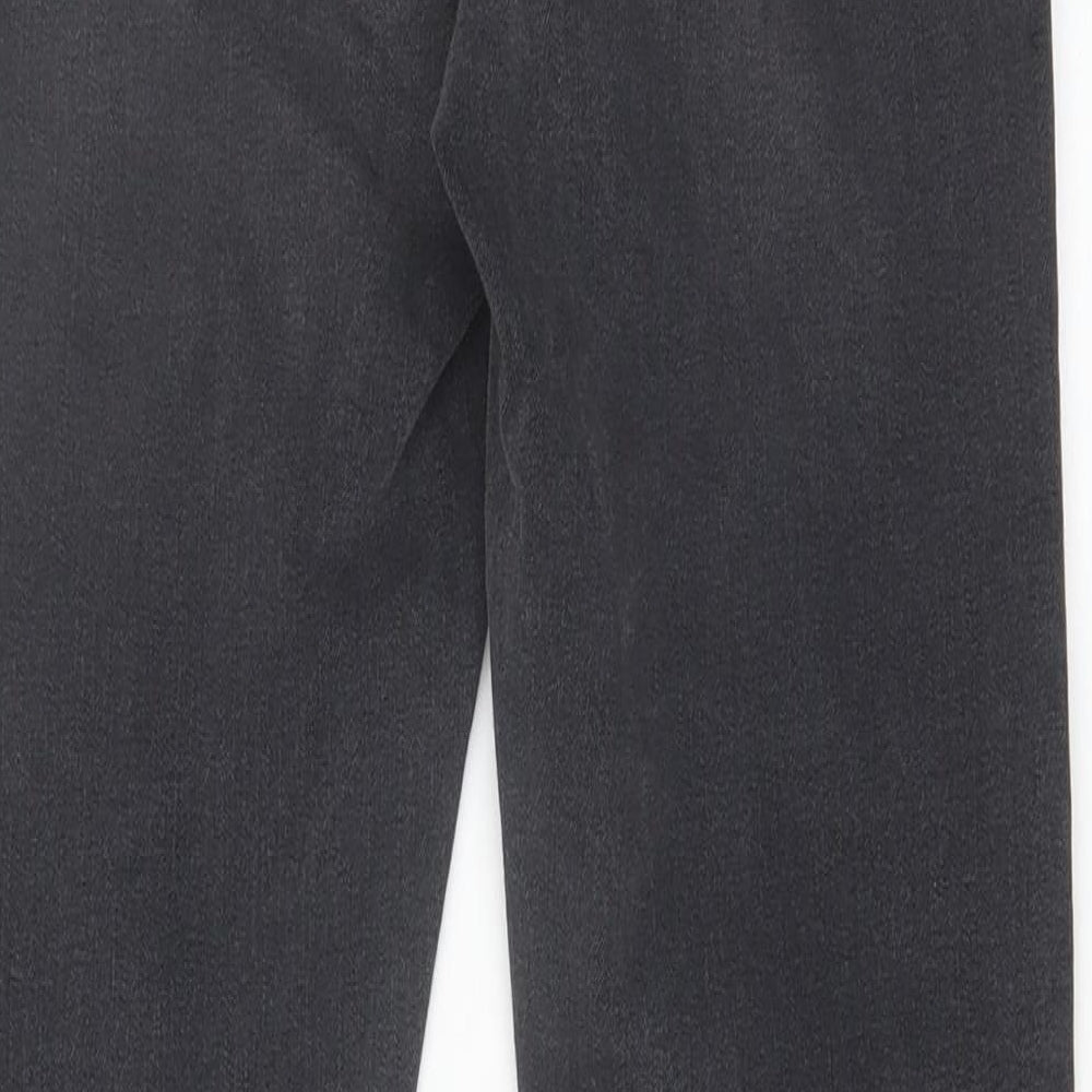 Marks and Spencer Womens Grey Cotton Skinny Jeans Size 6 Slim Zip