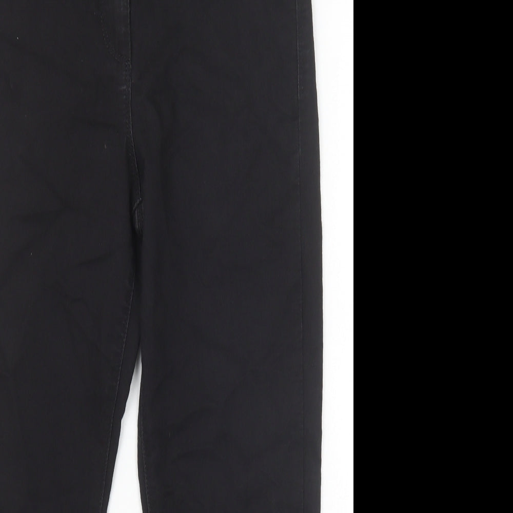 Marks and Spencer Womens Blue Cotton Cropped Jeans Size 10 Regular Zip
