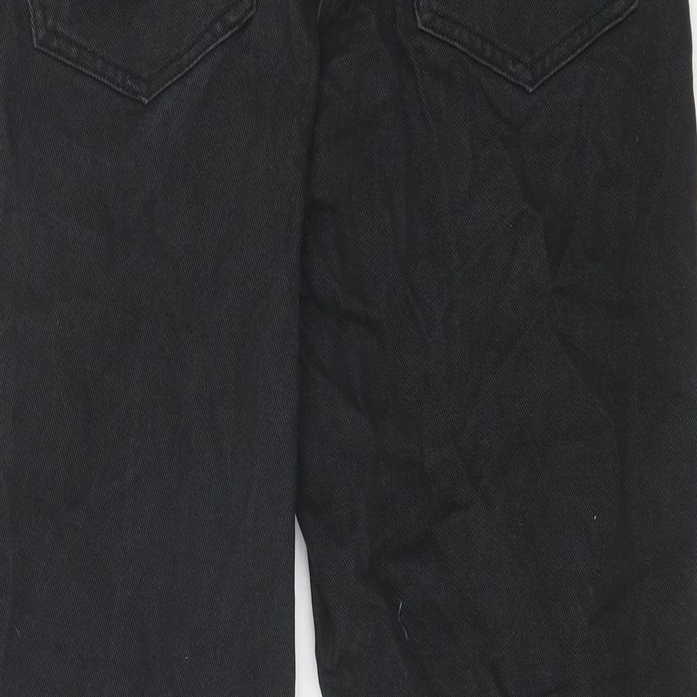 TU Mens Black Cotton Straight Jeans Size 32 in Regular Zip