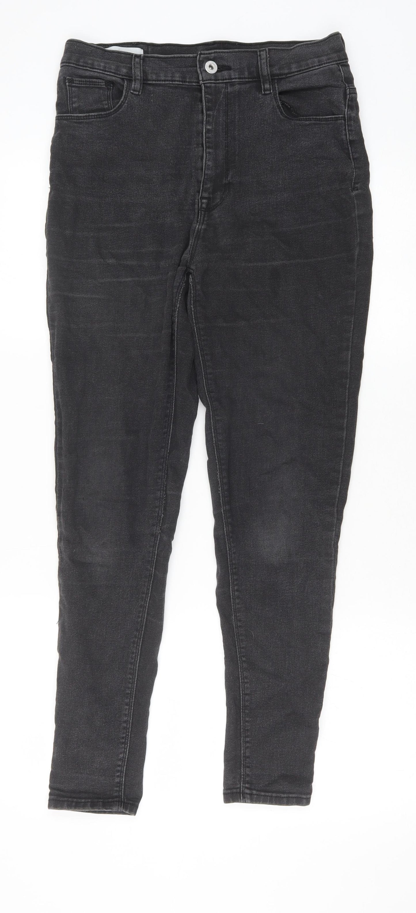 COLLUSION Womens Black Cotton Skinny Jeans Size 30 in Slim Zip