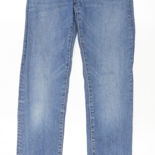 Gap Girls Blue Cotton Straight Jeans Size 14 Years Slim Zip