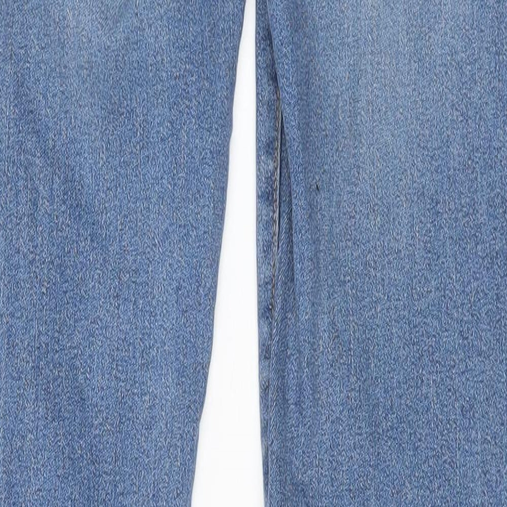 Gap Girls Blue Cotton Straight Jeans Size 14 Years Slim Zip
