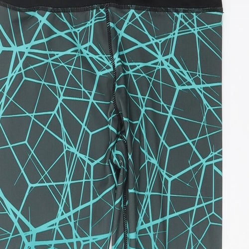 Preworn Womens Grey Geometric Polyester Compression Leggings Size M Regular Pullover