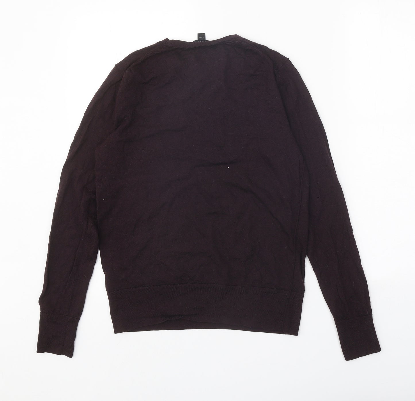 COS Womens Brown Round Neck Wool Pullover Jumper Size S