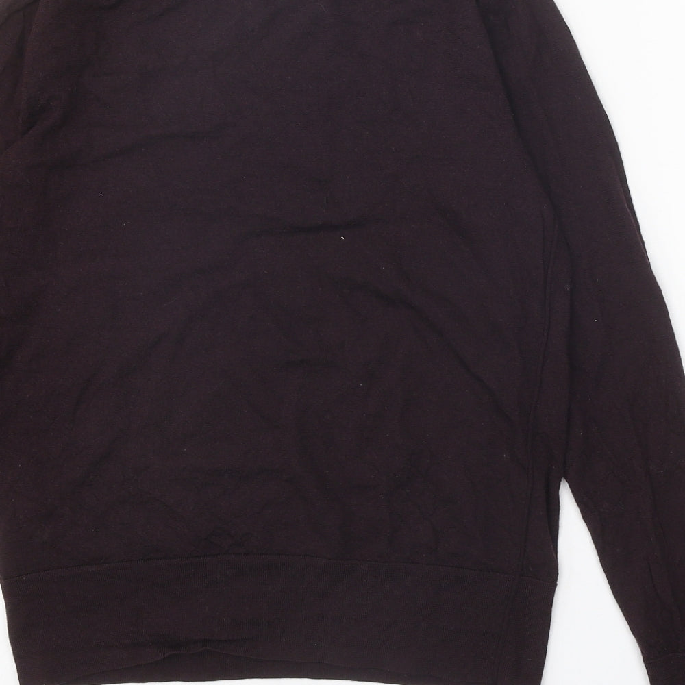 COS Womens Brown Round Neck Wool Pullover Jumper Size S
