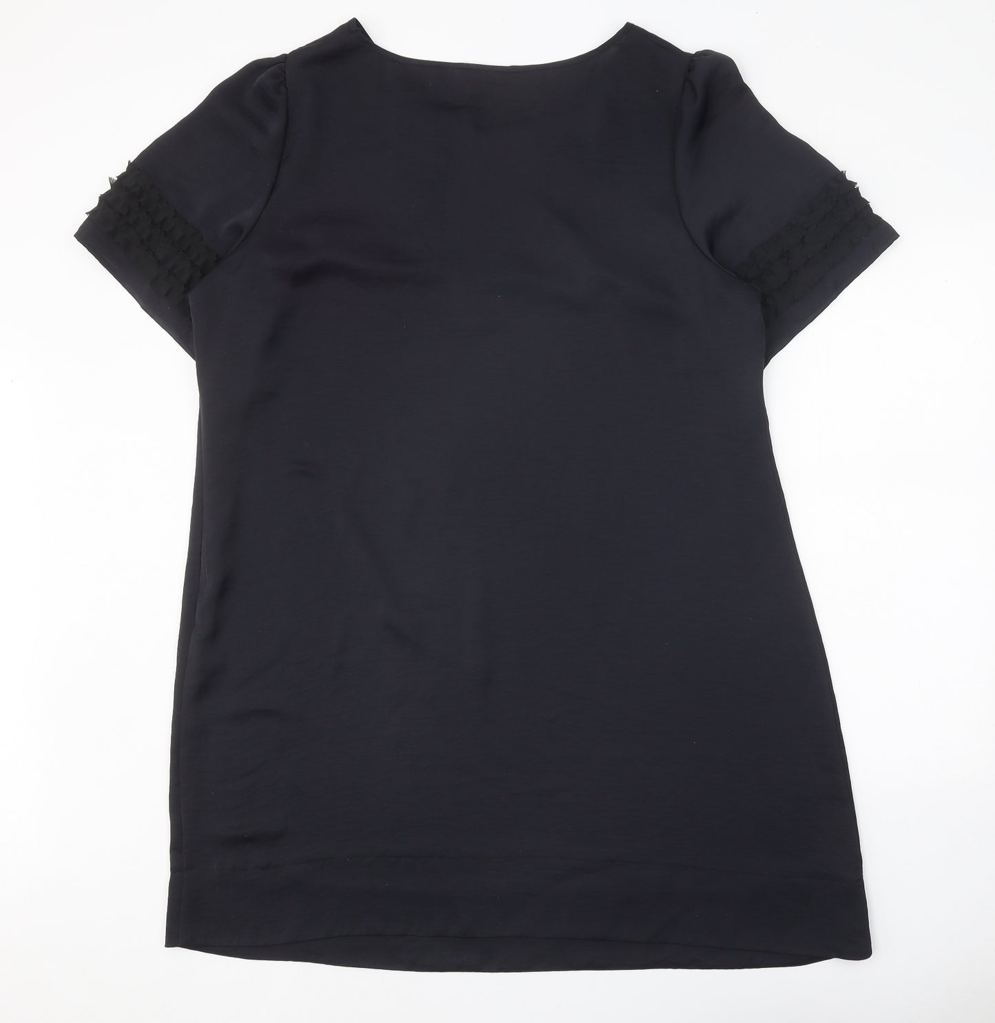 Autograph Womens Black Polyester A-Line One Size Round Neck Pullover