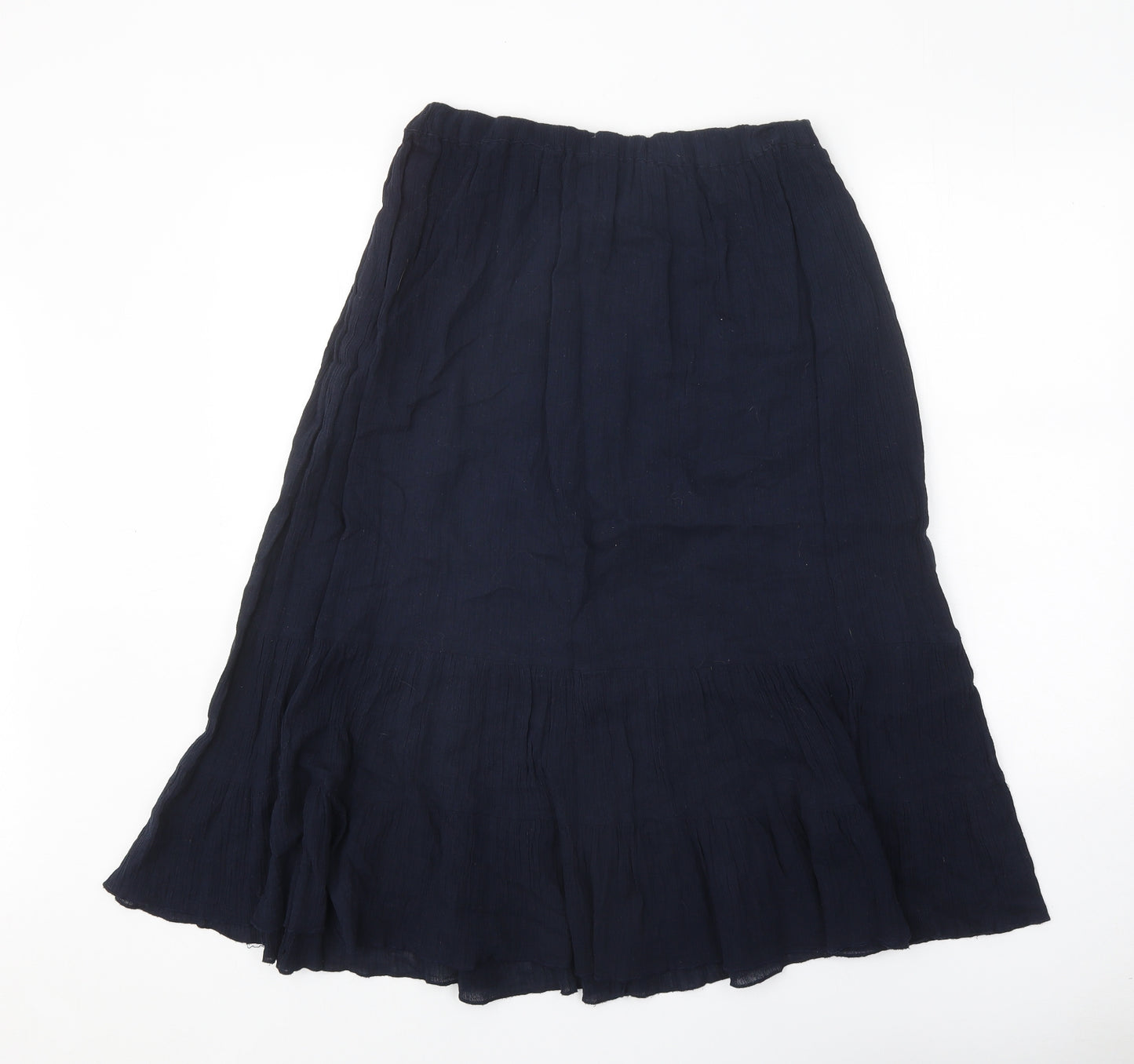 Bonmarché Womens Blue Cotton Peasant Skirt Size S Tie