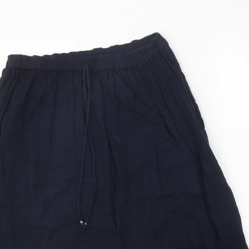 Bonmarché Womens Blue Cotton Peasant Skirt Size S Tie
