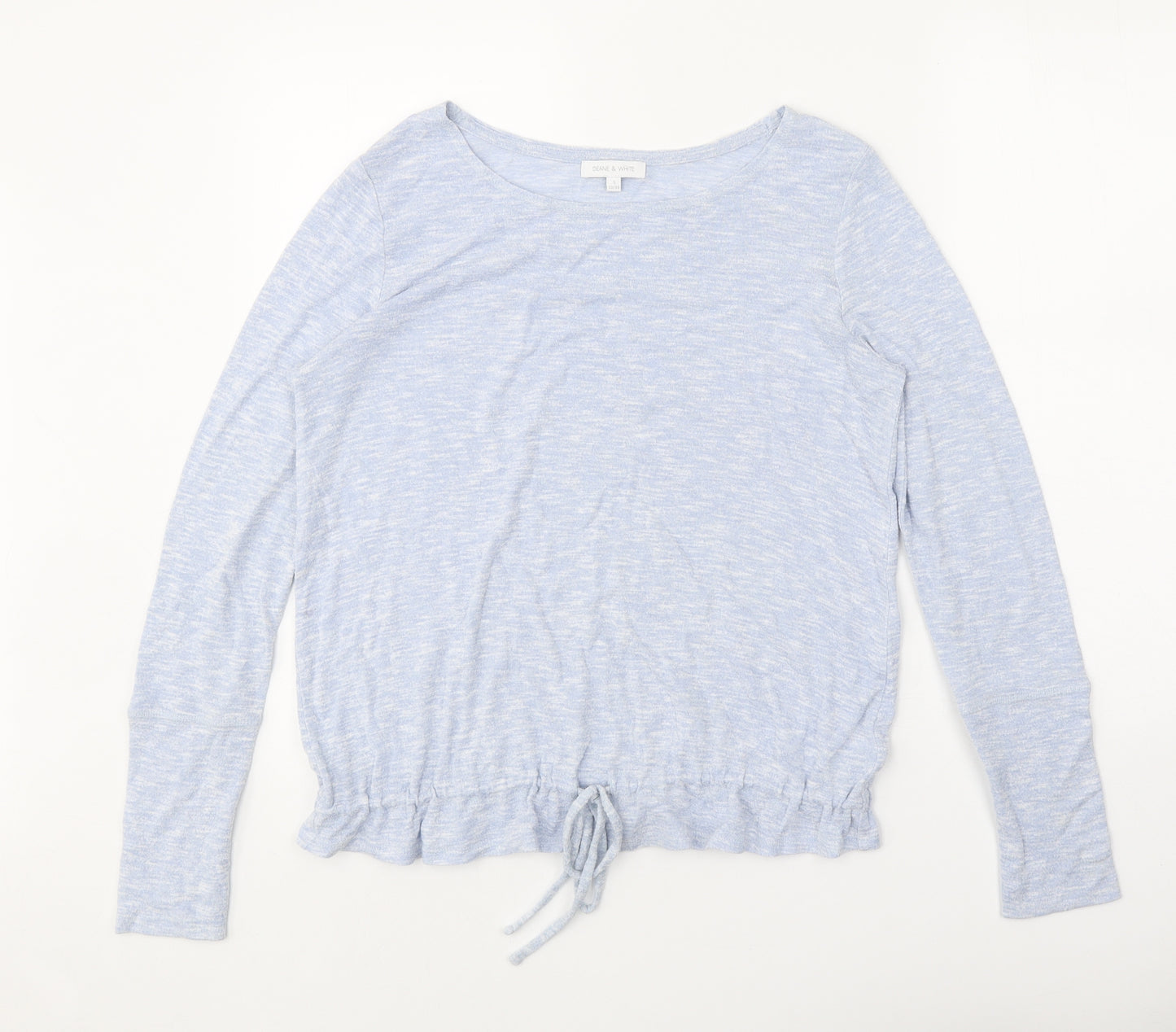 Deane & White Womens Blue Round Neck Viscose Pullover Jumper Size 10