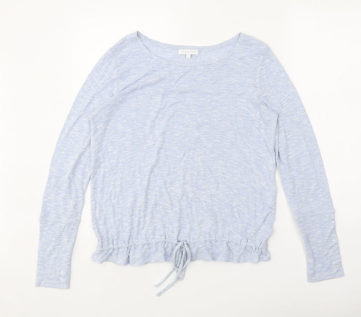 Deane & White Womens Blue Round Neck Viscose Pullover Jumper Size 10
