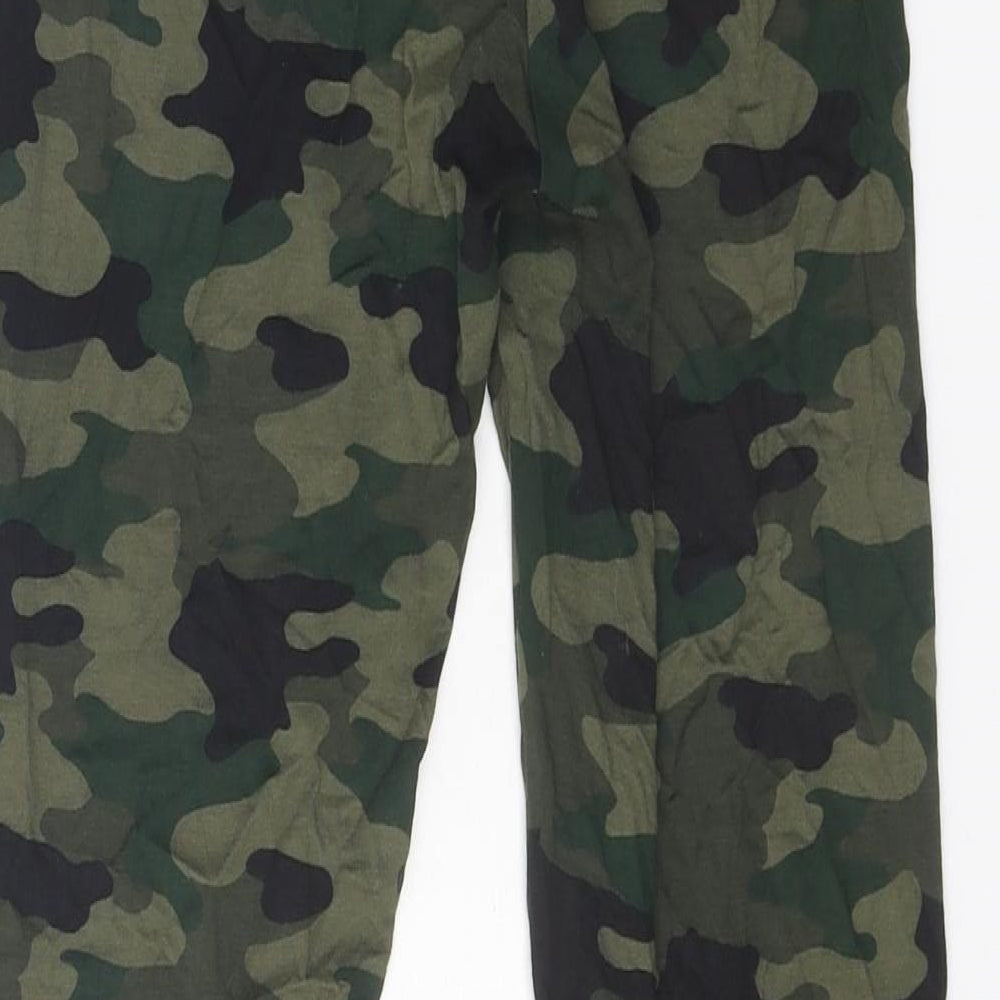 Marks and Spencer Womens Green Camouflage Viscose Jogger Leggings Size 8