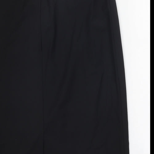 Persona Womens Black Viscose Straight & Pencil Skirt Size 35 in Zip