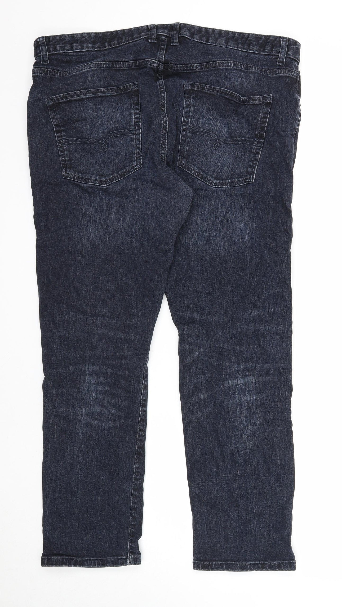 NEXT Mens Blue Cotton Straight Jeans Size 38 in Slim Zip