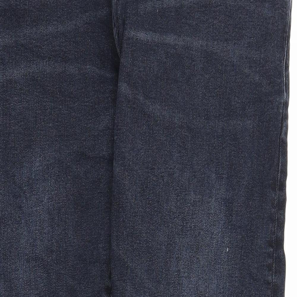 NEXT Mens Blue Cotton Straight Jeans Size 38 in Slim Zip