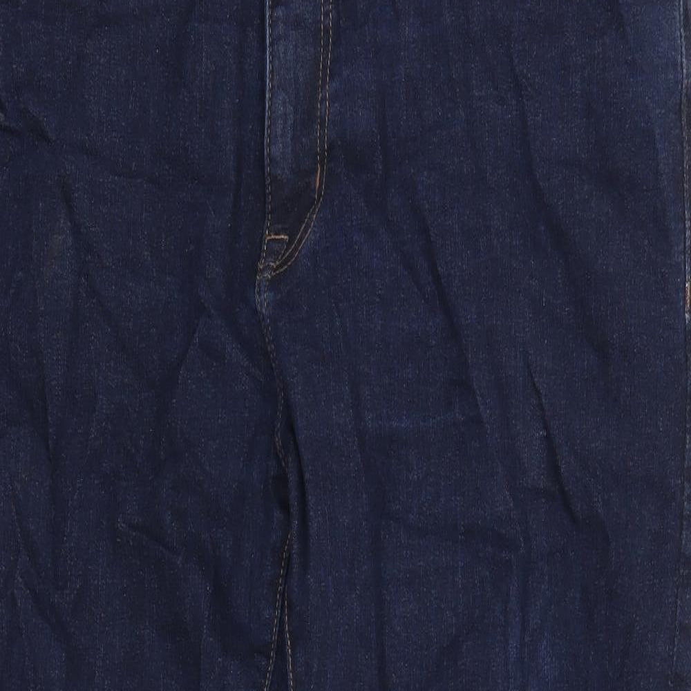 Easy Mens Blue Cotton Bootcut Jeans Size 38 in L30 in Regular Zip