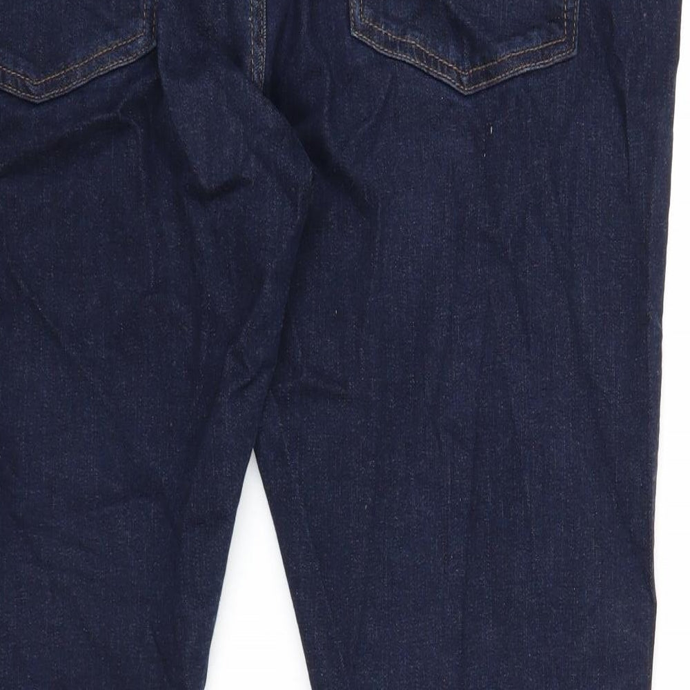 Easy Mens Blue Cotton Bootcut Jeans Size 38 in L30 in Regular Zip
