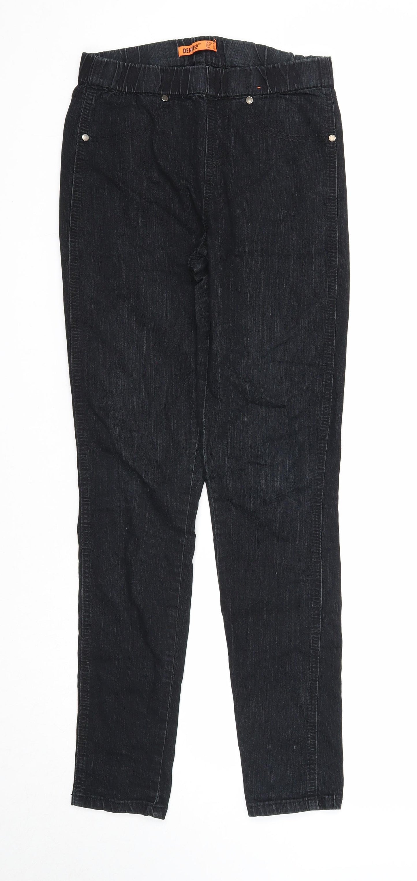 Denim & Co. Womens Black Cotton Jegging Jeans Size 10 Regular