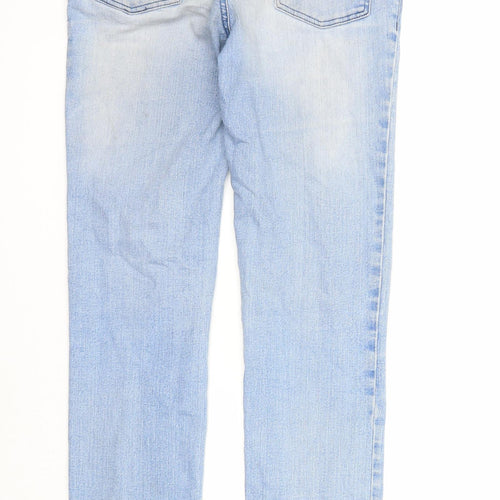Rainbow Womens Blue Cotton Skinny Jeans Size 8 Slim Zip