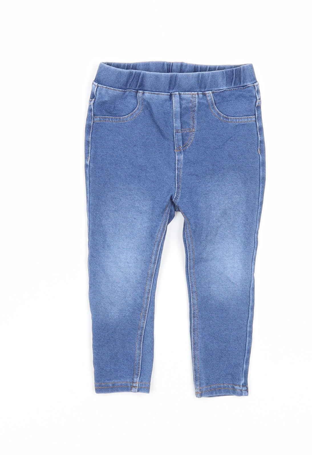 H&M Girls Blue Cotton Jogger Jeans Size 18 Months L50 cm Pullover