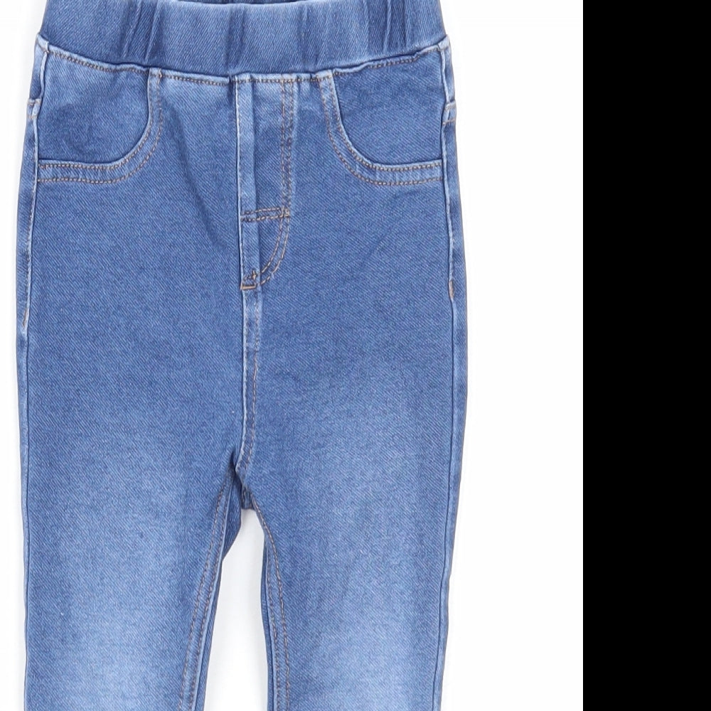 H&M Girls Blue Cotton Jogger Jeans Size 18 Months L50 cm Pullover