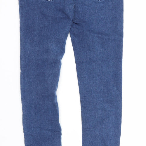 TU Girls Blue Cotton Skinny Jeans Size 12 Years Regular Zip