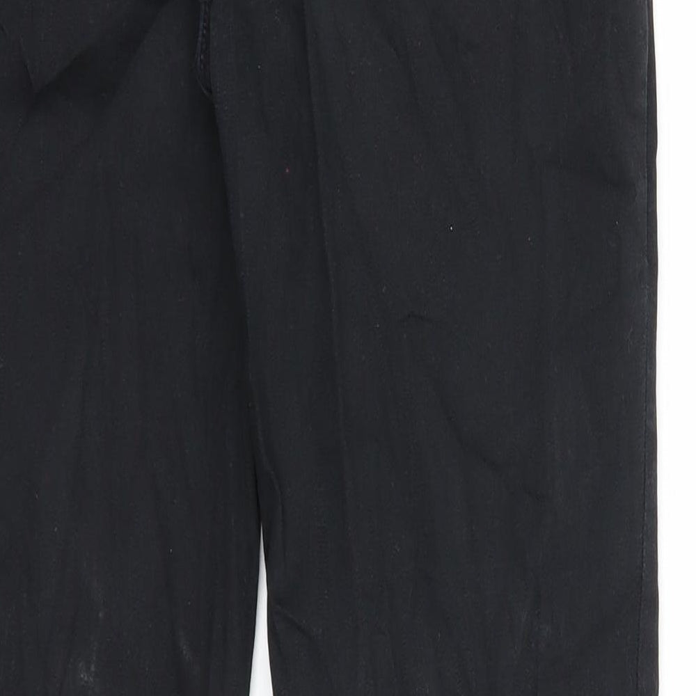 Papaya Womens Black Cotton Straight Jeans Size 12 Regular Zip