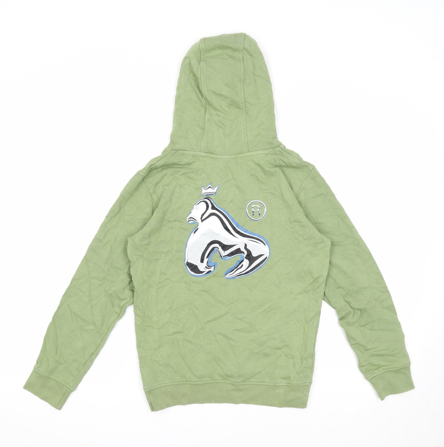 Money Boys Green Cotton Pullover Hoodie Size 10-11 Years Pullover - Money